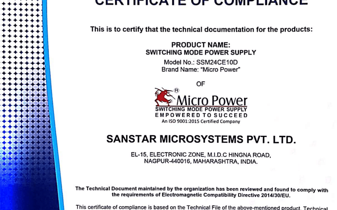 Micro Power is one of the first Indian company who got CE Approved Certification for various products